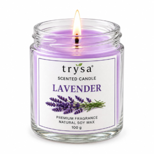 Lavender Scented Jar Candle | Handmade Soy Wax Candle