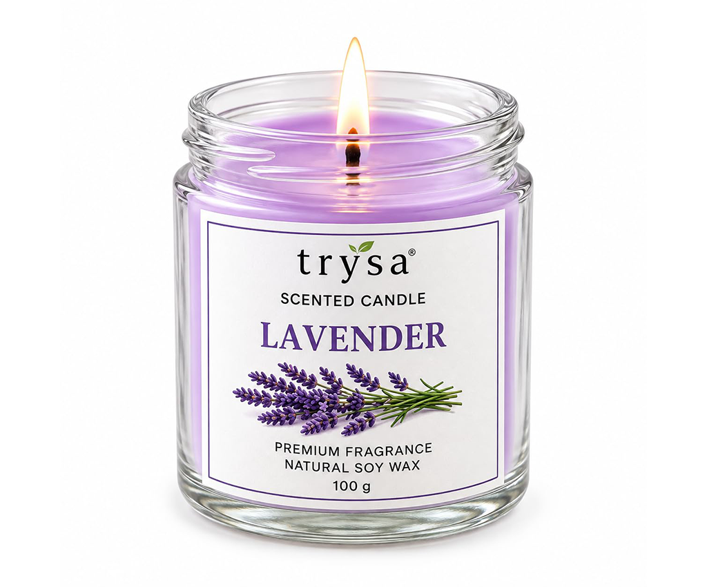 Lavender Scented Jar Candle | Handmade Soy Wax Candle