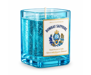 Bombay Sapphire Glass Candle | Handmade